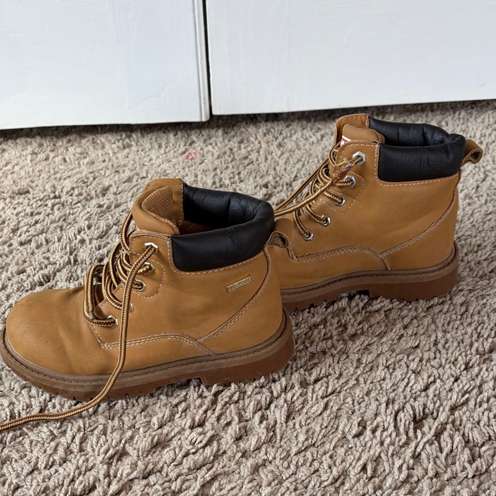 Craftman Kids Tan Work Boots - Picture 2 of 4